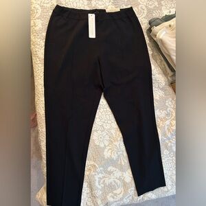 Soft Surroundings NWT Black Ponte Knit Black Pants; Sz Large